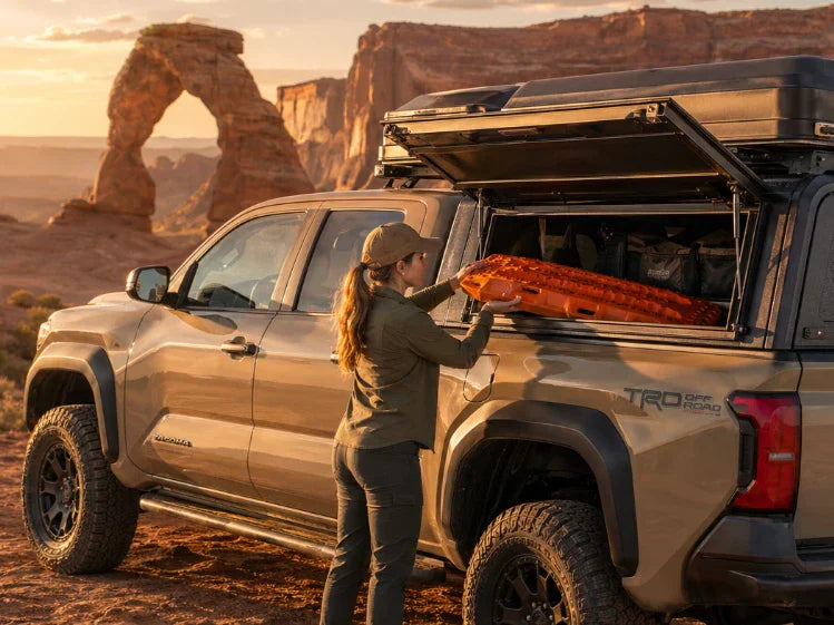 Armacap heavy-duty manganese steel truck canopy for Toyota Tacoma as the best affordable SmartCap alternative.