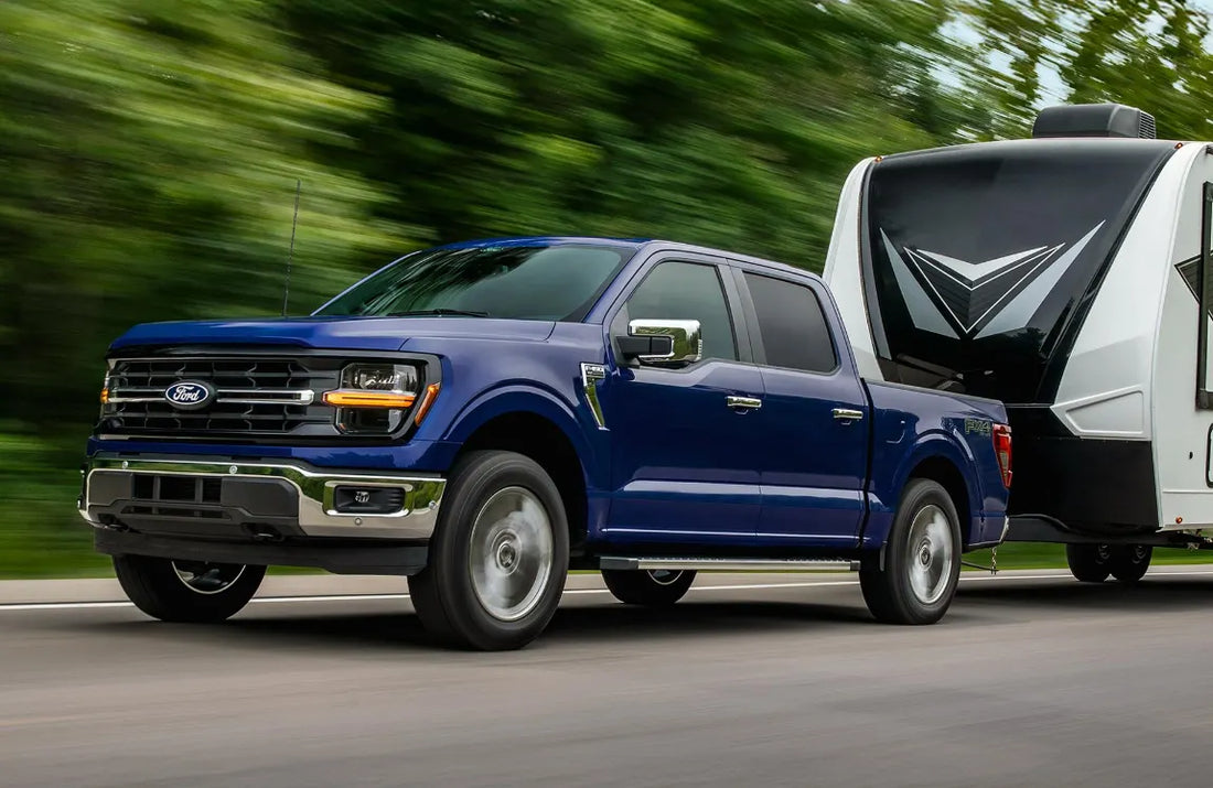 The F‑150 pulls the rear cargo box, and Armacap uses high‑quality materials