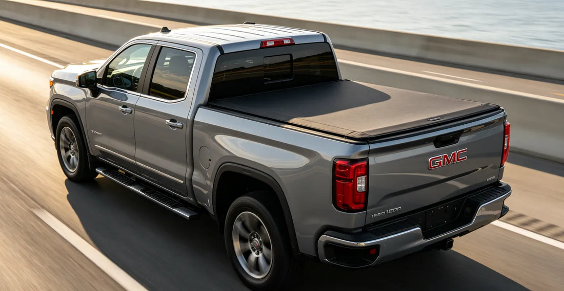best tonneau cover for GMC Sierra 1500 installed on truck bed