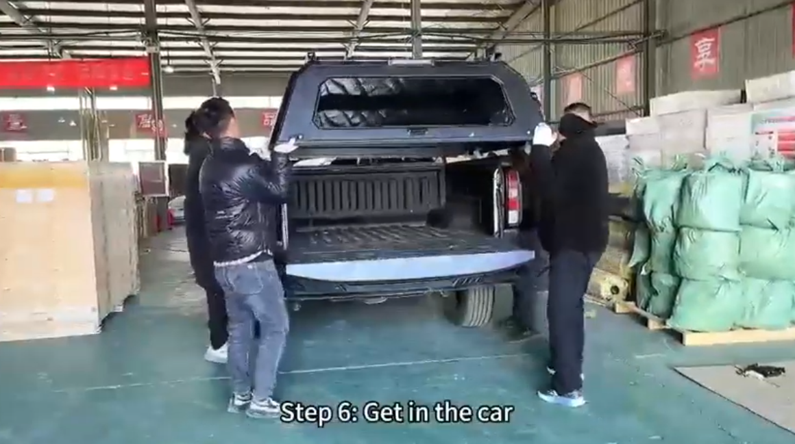 how to install truck canopy
