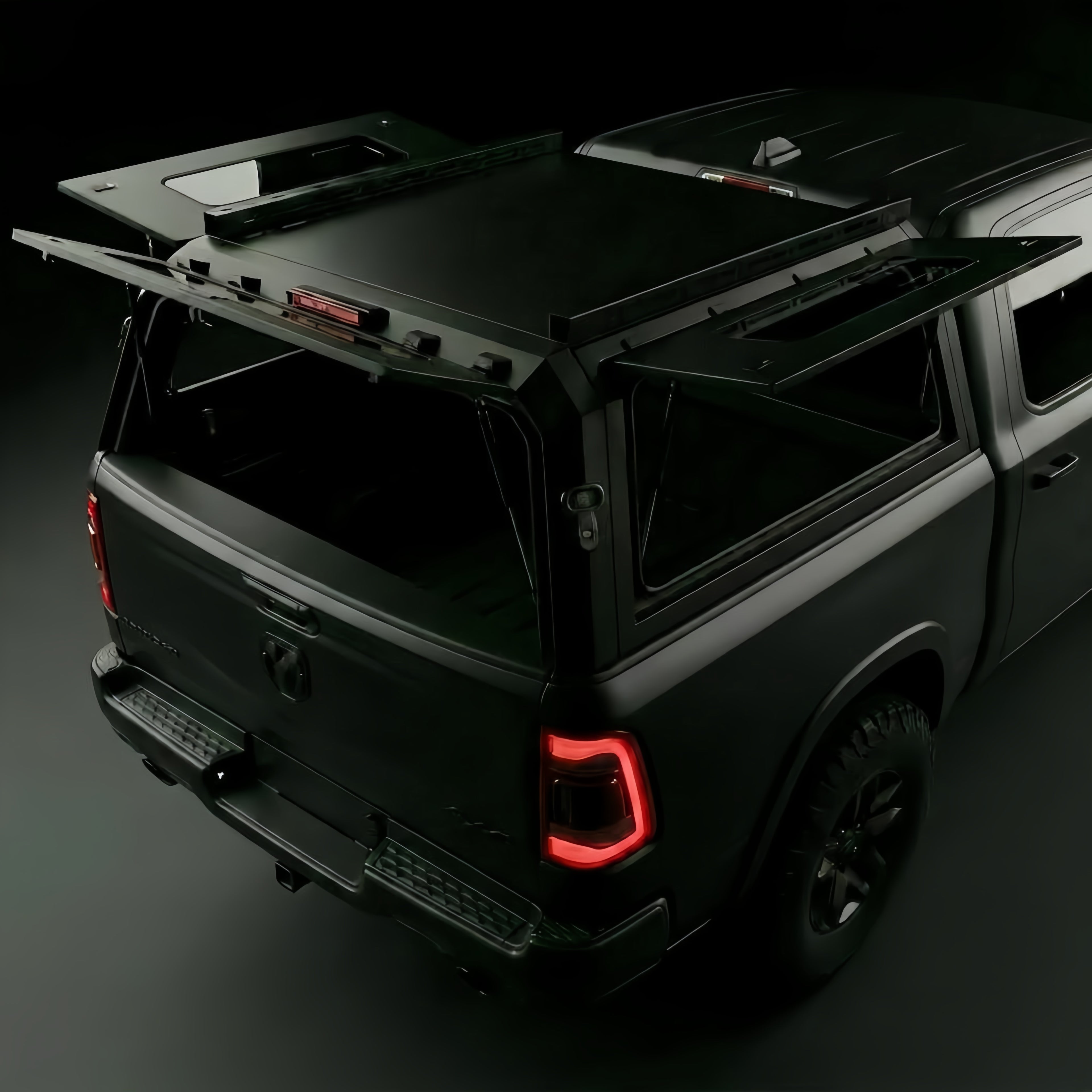 RAM 2500 6.4ft Aluminum Truck Canopy With Slide Window| Modular Bed Cap – Armacap