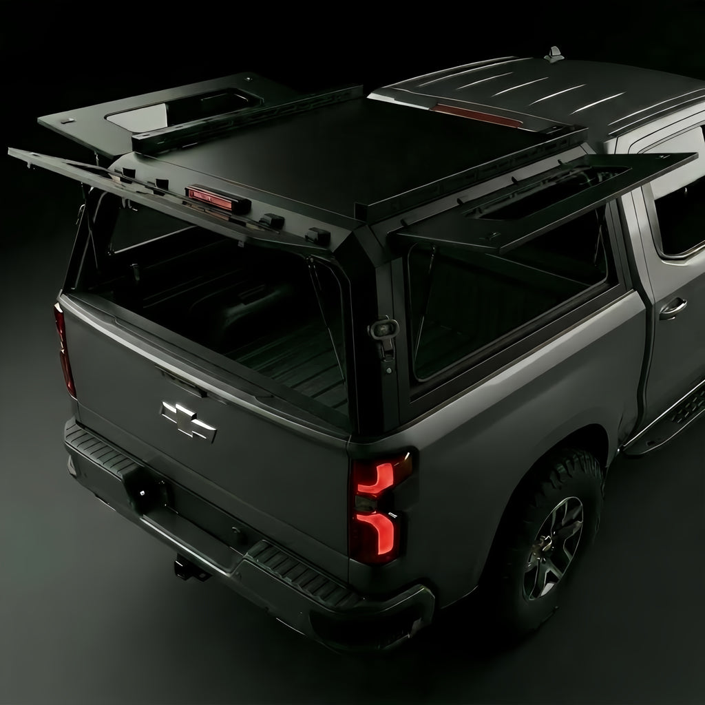 Aluminum Alloy Truck Canopy，chevrolet silverado Aluminum Alloy Truck Cap With Slide Window,chevrolet silverado Aluminum Camper Shell
