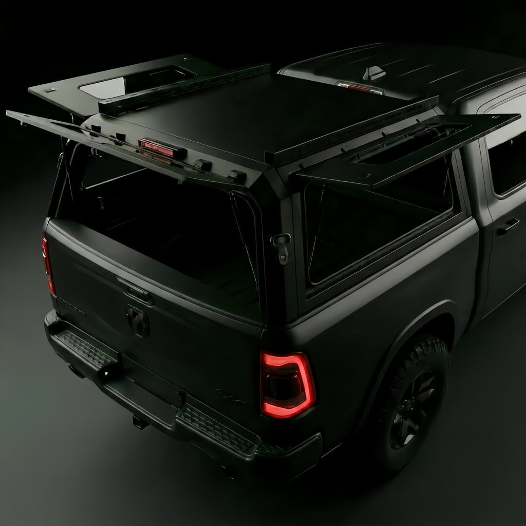 Aluminum Alloy Truck Canopy，RAM1500 Aluminum Alloy Truck Cap With Slide Window,Ram1500 Aluminum Camper Shell
