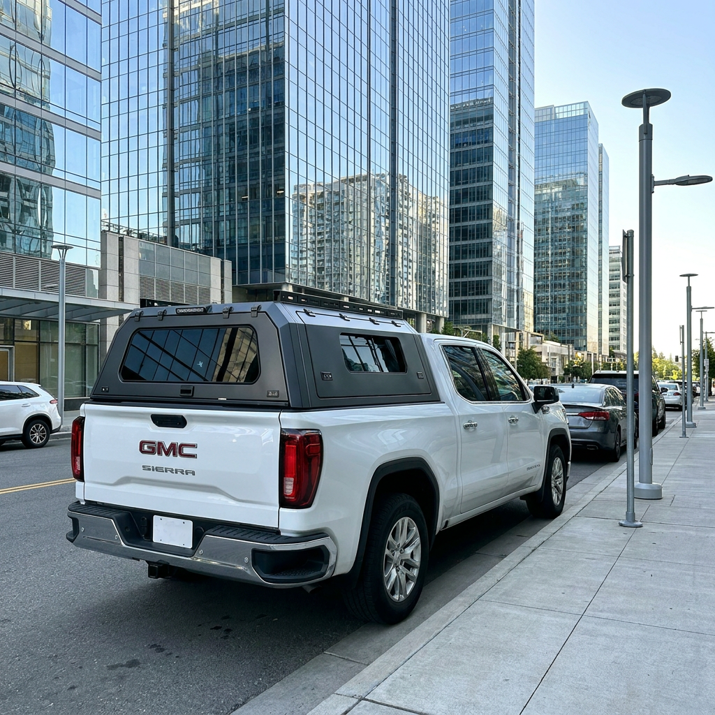 Aluminum Alloy Truck Canopy，GMC SIERRA 1500 Aluminum Alloy Truck Cap With Slide Window,GMC SIERRA 1500 Aluminum Camper Shell