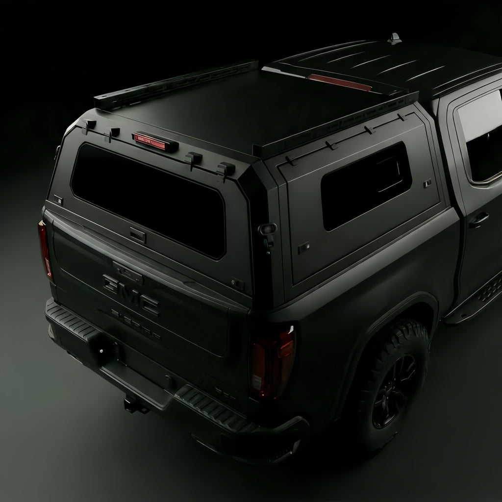 Aluminum Alloy Truck Canopy，GMC SIERRA Aluminum Alloy Truck Cap With Slide Window,GMC SIERRA Aluminum Camper Shell