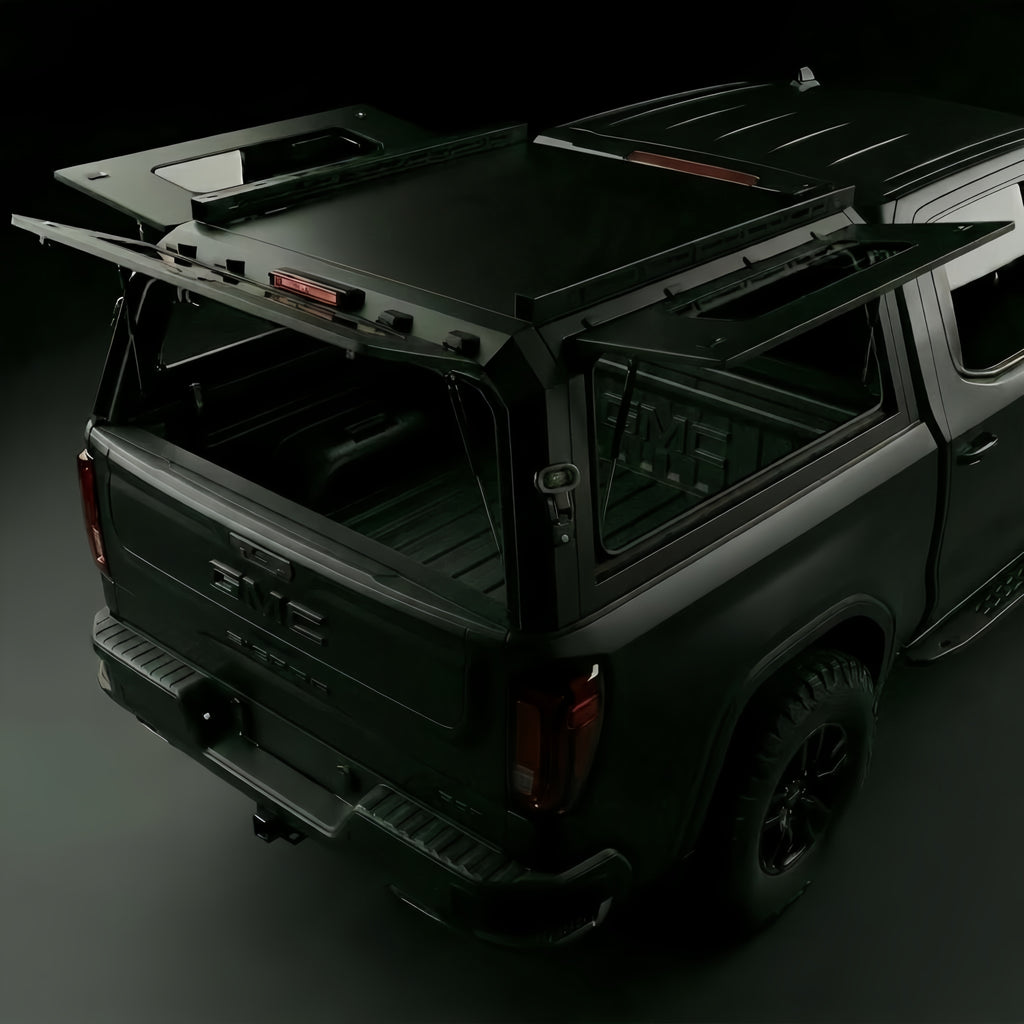 Aluminum Alloy Truck Canopy，GMC SIERRA Aluminum Alloy Truck Cap With Slide Window,GMC SIERRA Aluminum Camper Shell