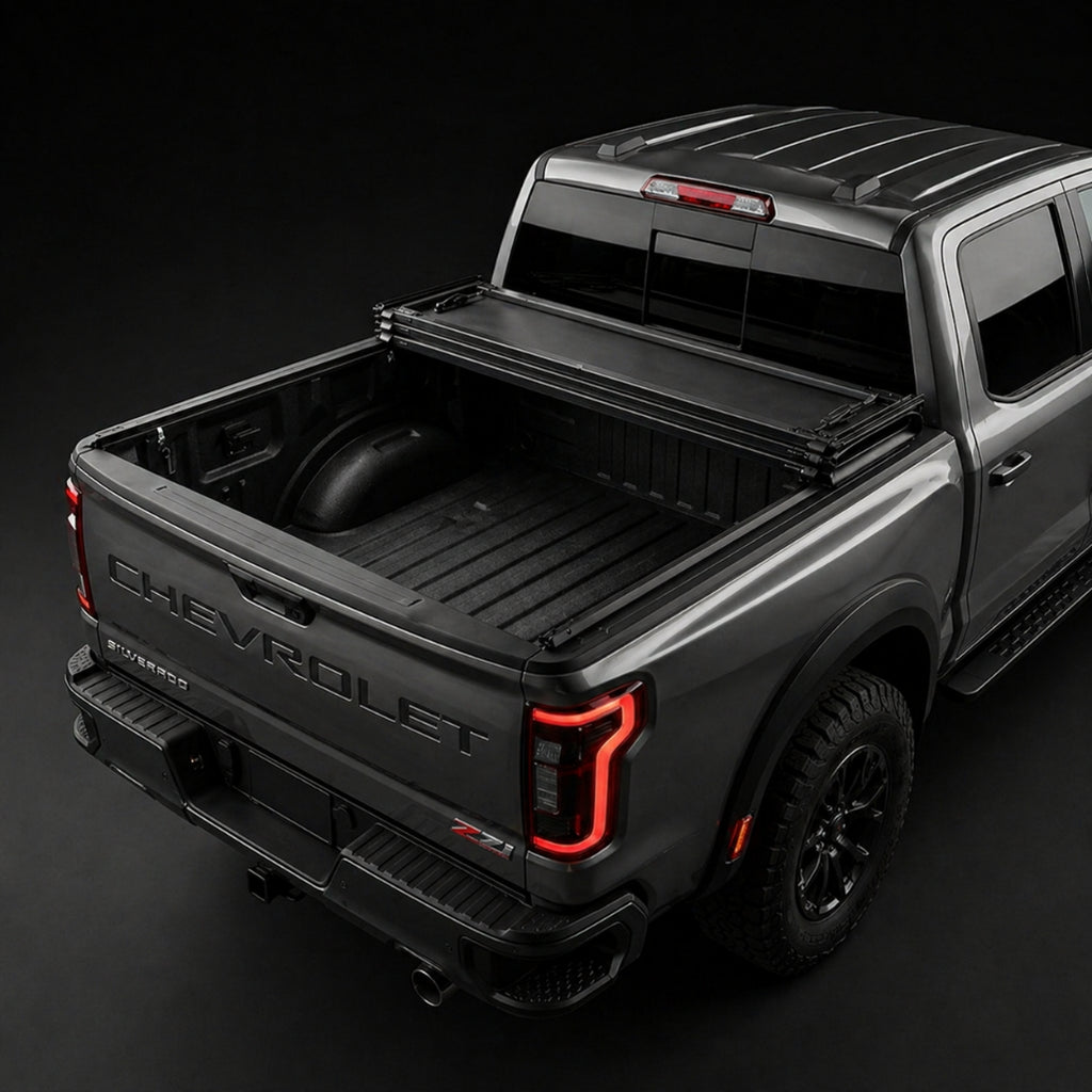 2015-2025 Chevrolet Silverado 1500 hard tri-fold tonneau cover 6.6 ft Armacap tonneau cover