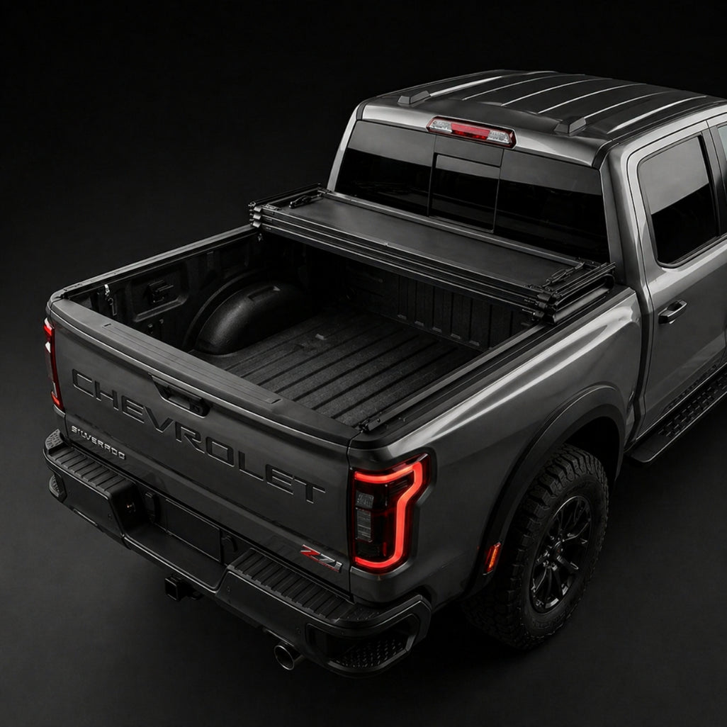 2015-2025 Chevrolet Silverado 1500 hard tri-fold tonneau cover 6.6 ft Armacap tonneau cover