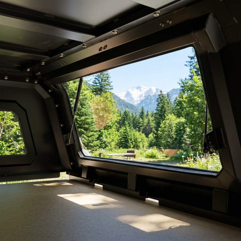 Aluminum Alloy Truck Canopy,Aluminum Alloy Truck Cap With Slide Window, Aluminum Camper Shell