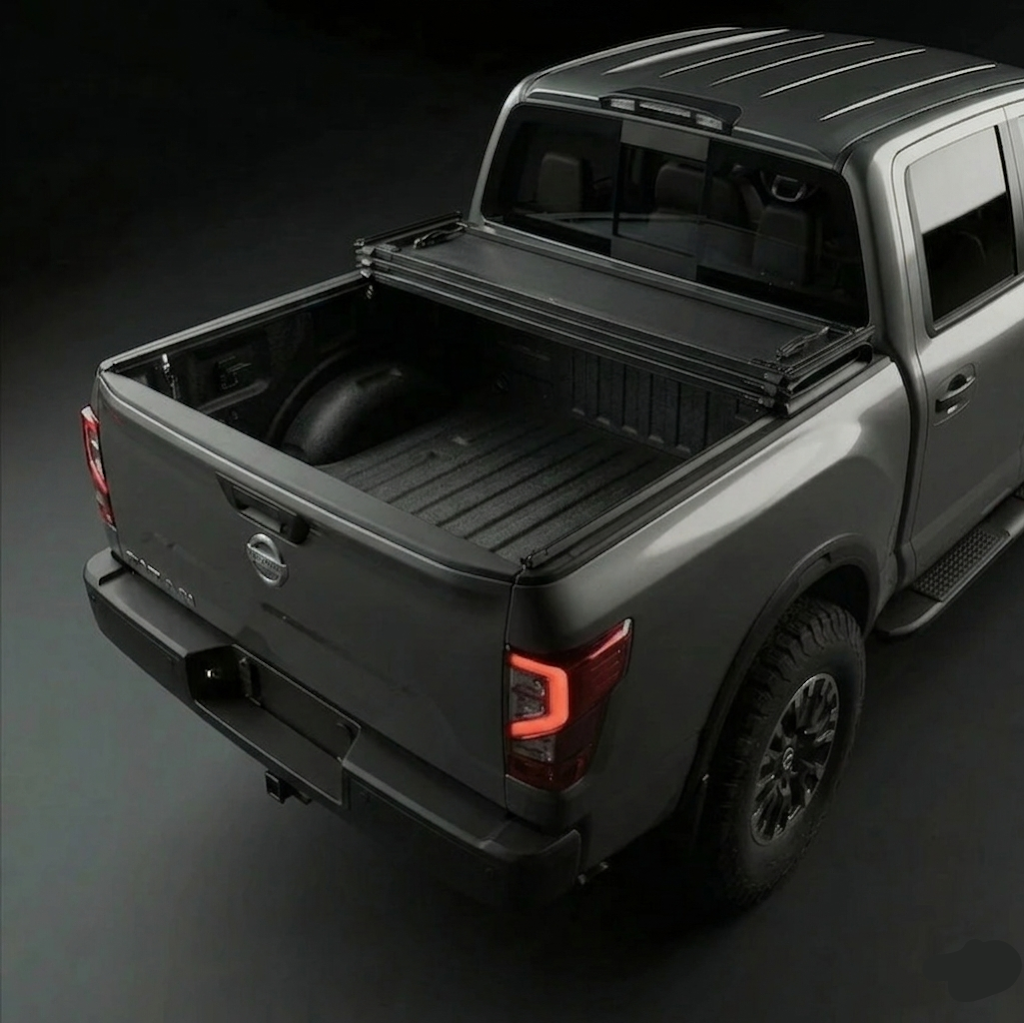 2020-2024 Nissan Titan hard tri-fold tonneau cover 6.5 ft Armacap tonneau cover