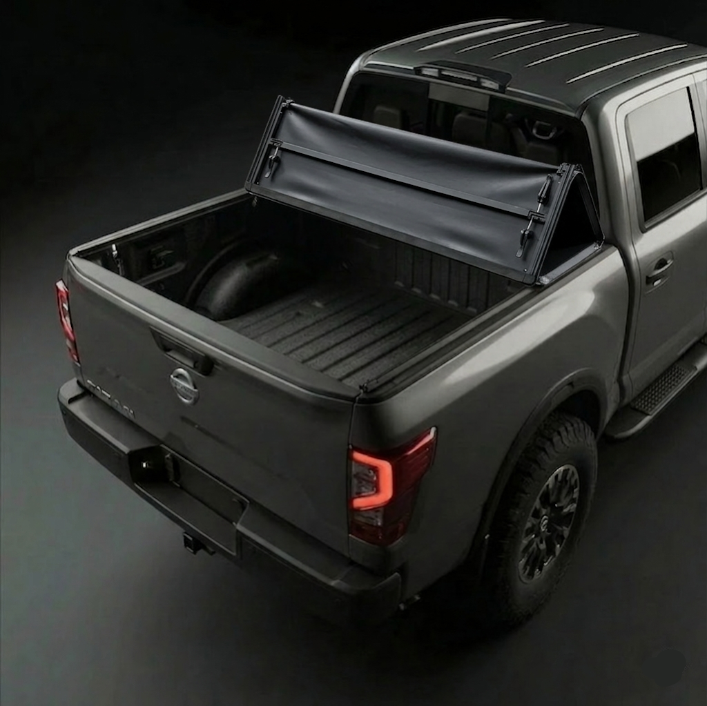 2020-2024 Nissan Titan soft tri-fold tonneau cover 6.5 ft Armacap tonneau cover